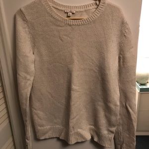 Gap wool-blend cream with gold metallic sweater